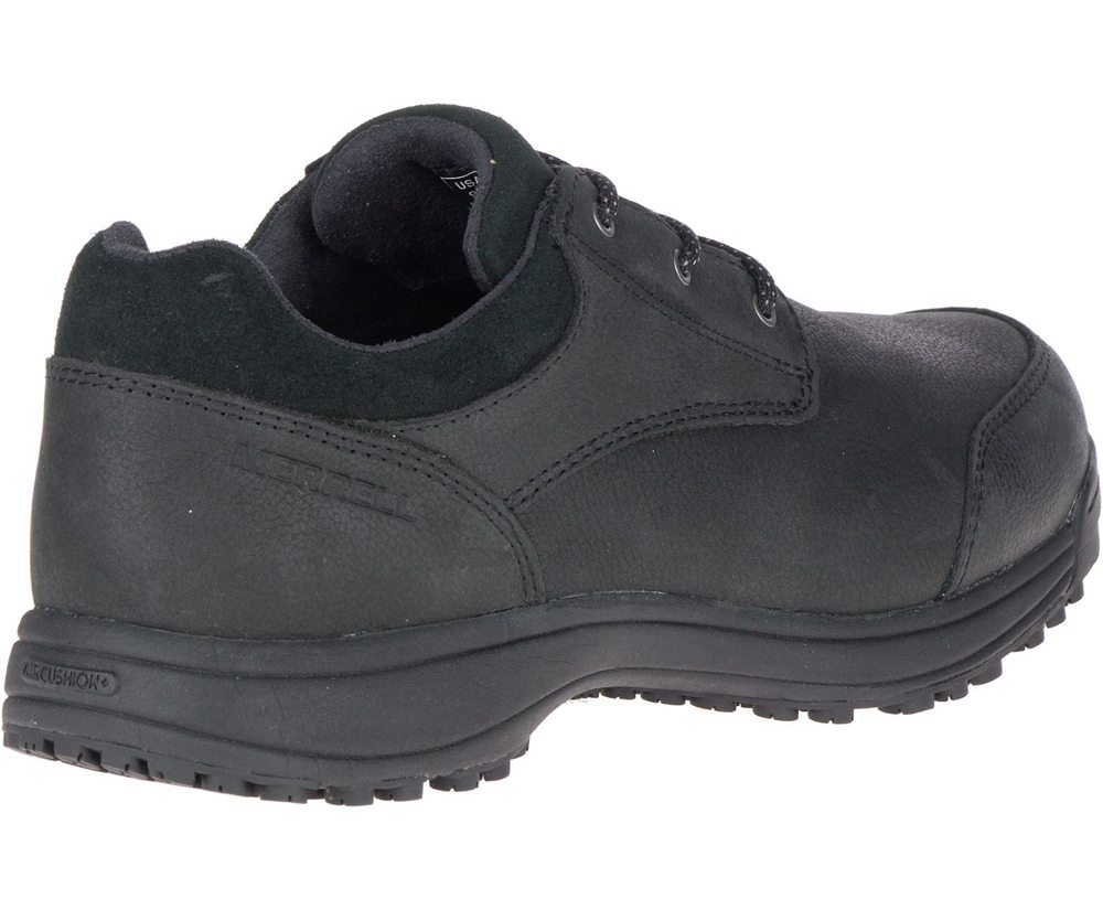 Merrell Work Shoes Black - Sutton Oxford AC+ PRO - Mens 96IWHGRUA
